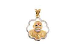 22ct Yellow Gold Pramukh Swami Pendant, Minar Jewellers - 2