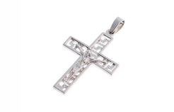 18ct White Gold Crucifix Pendant (2.5g) P-5492 - Minar Jewellers