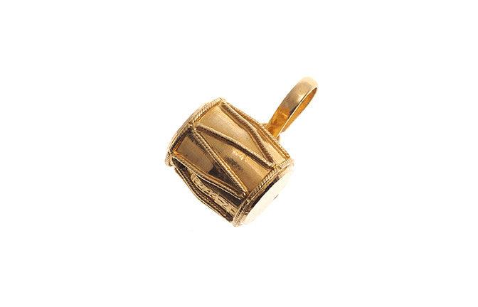 22ct Gold Tabla Drum Pendant (6g) P-5551 - Minar Jewellers