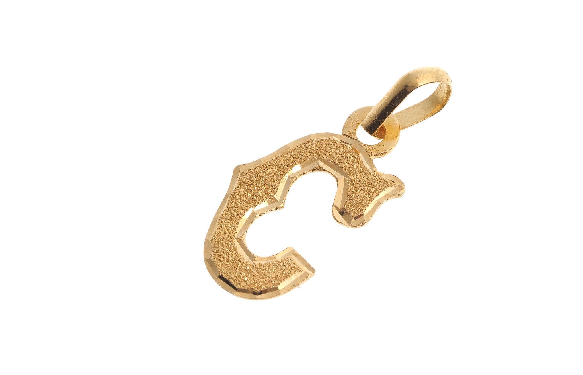 'C' Initial Pendant 22ct Gold (1.8g) P-5609 - Minar Jewellers