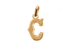 'C' Initial Pendant 22ct Gold (1.8g) P-5609 - Minar Jewellers