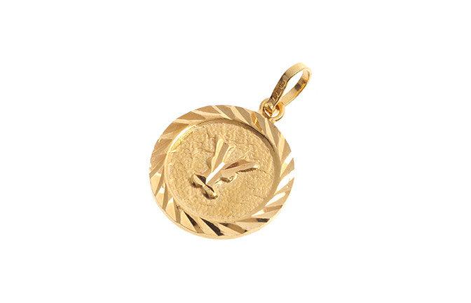 'Y' Initial Pendant 22ct Yellow Gold (1g) P-5653 - Minar Jewellers