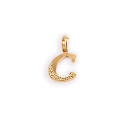 'C' 22ct Gold Initial Pendant P-7040-C - Minar Jewellers