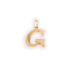 'G' 22ct Gold Initial Pendant P-7040-G - Minar Jewellers