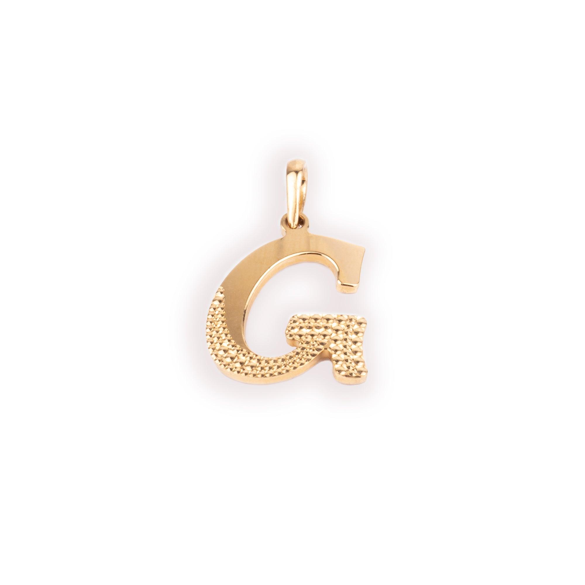 'G' 22ct Gold Initial Pendant P-7040-G