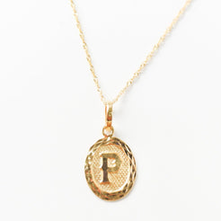 'P' Initial Pendant 22ct Gold P-7537 - Minar Jewellers