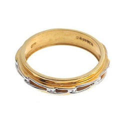 22ct Gold Wedding Band with Rhodium Design PLR15056 - Minar Jewellers