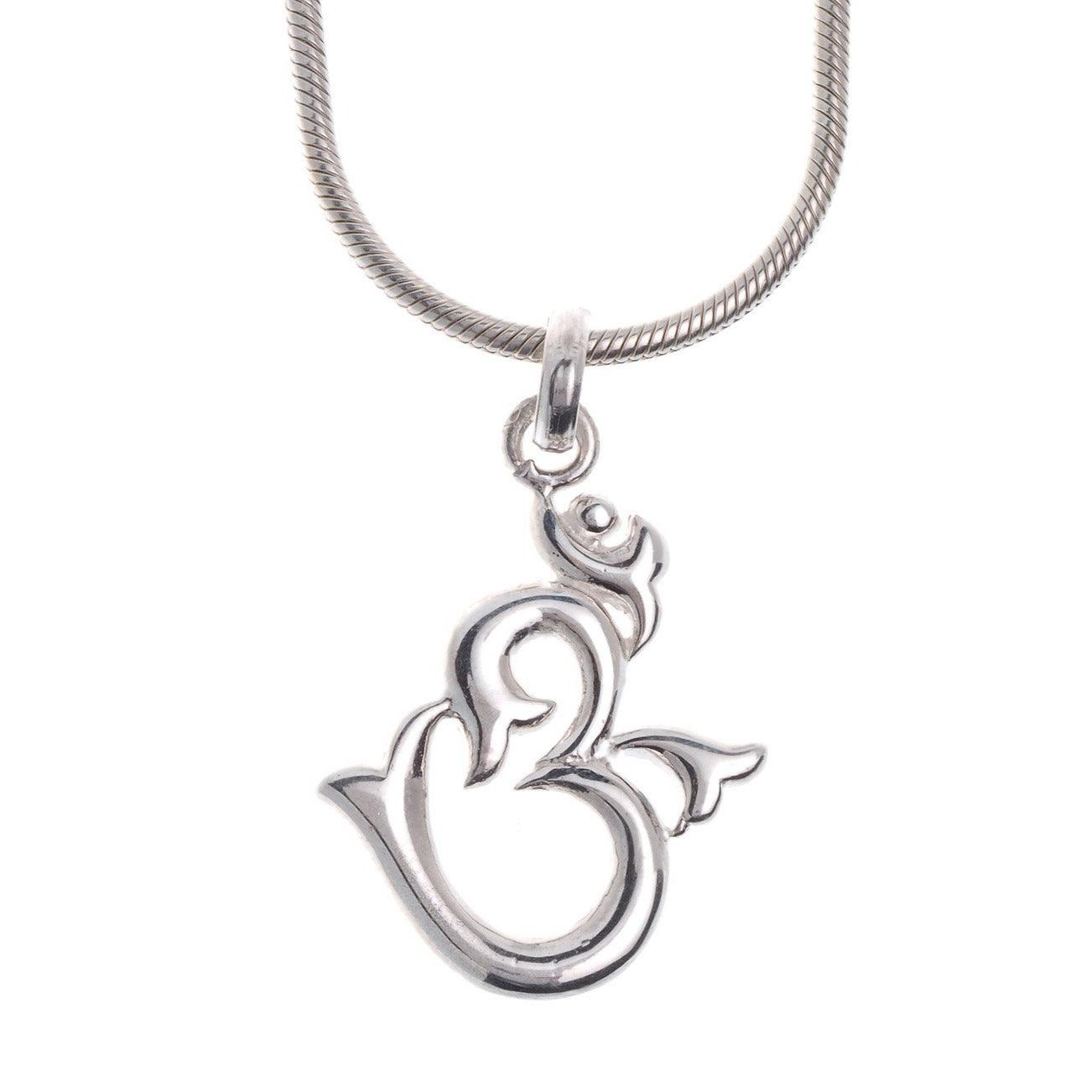 Sterling Silver Om Pendant & Chain 16" (G5384 & G5385), Minar Jewellers - 2