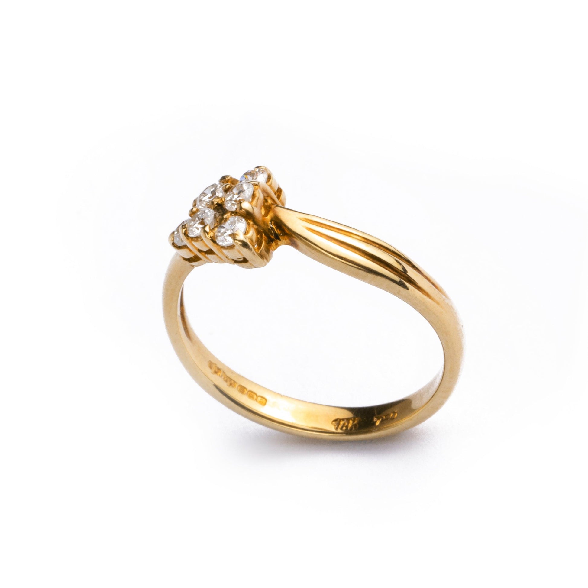 18ct Yellow Gold Diamond Ring Q1702 - Minar Jewellers