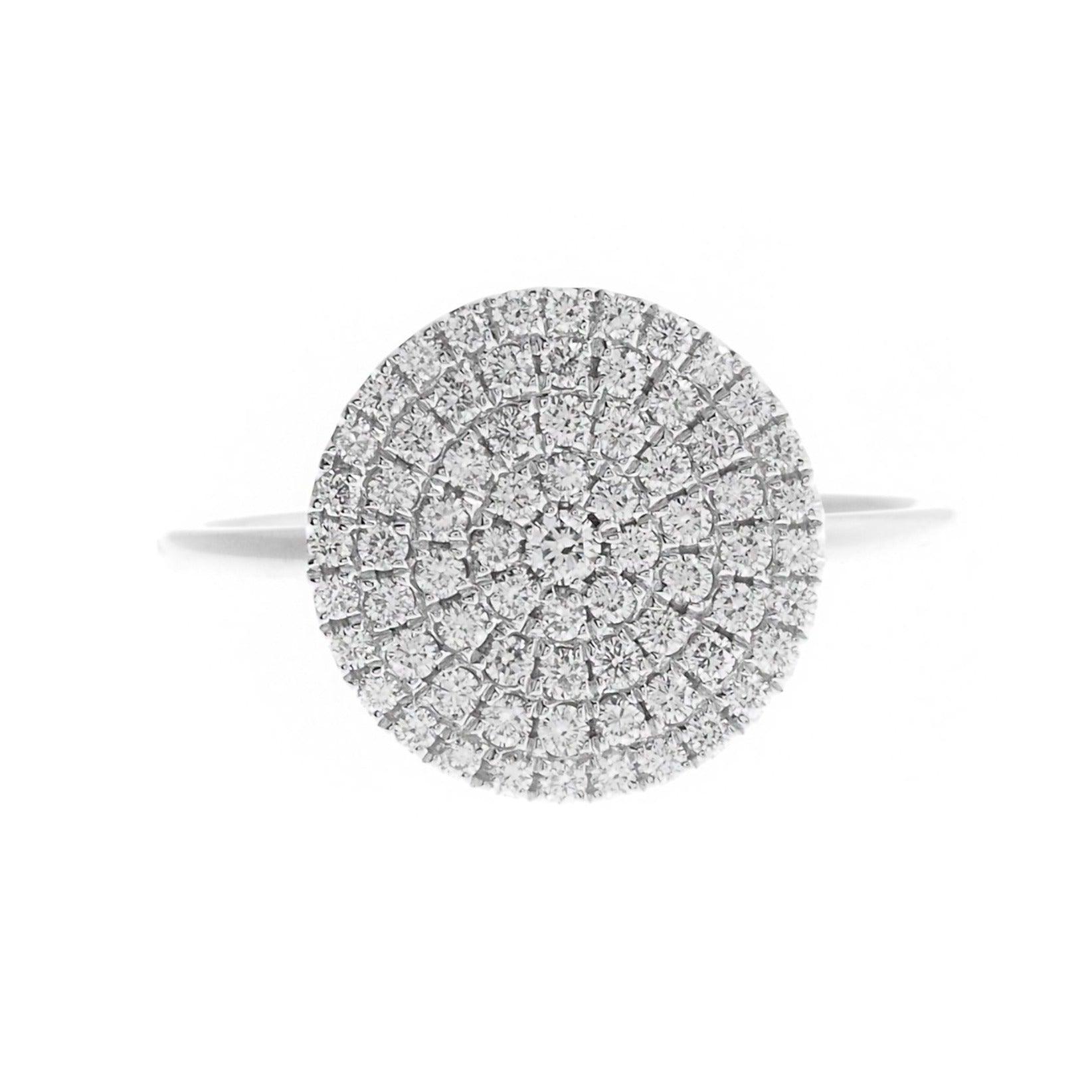 18ct White Gold Diamond Cluster Dress Ring R42753-2 - Minar Jewellers