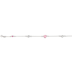 Sterling Silver Heart Anklet SA0009 - Minar Jewellers