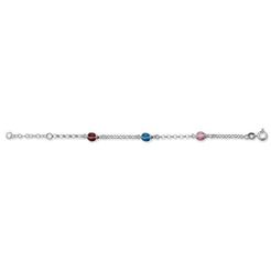 Sterling Silver Children's Ladybird Bracelet SBR134B - Minar Jewellers