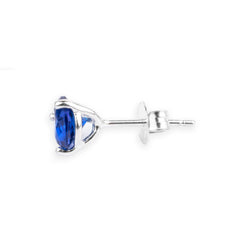 Sterling Silver Blue Cubic Zirconia Earrings SE653B - Minar Jewellers