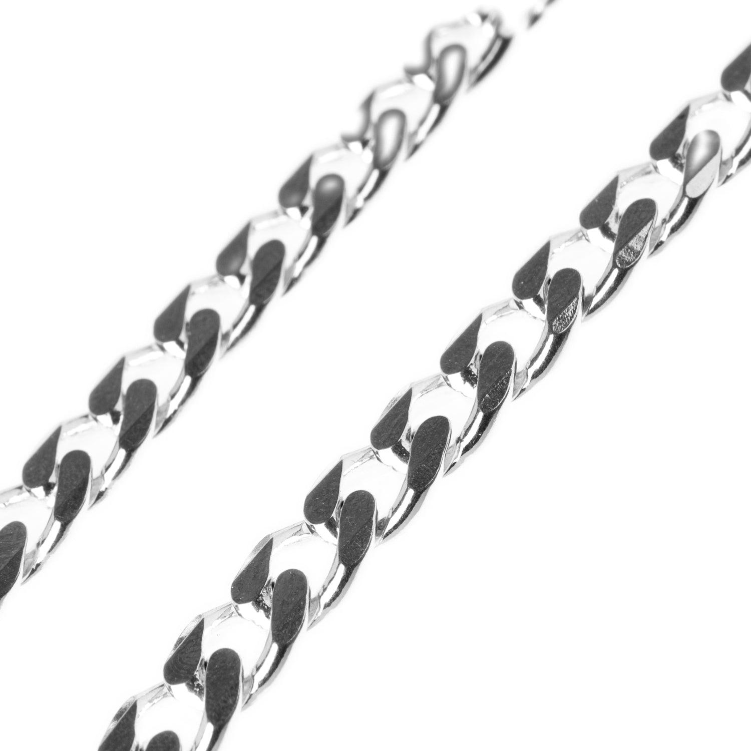 Sterling Silver Hallmarked Gents Curb Link Chain SN095 - Minar Jewellers