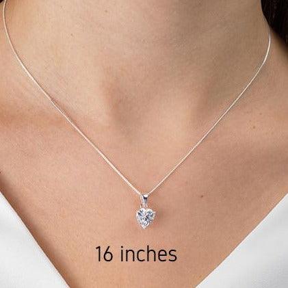 Sterling Silver Heart Cubic Zirconia Pendant SP367A - Minar Jewellers