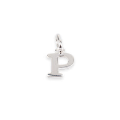 'P' Sterling Silver Initial Pendant SP825B - Minar Jewellers