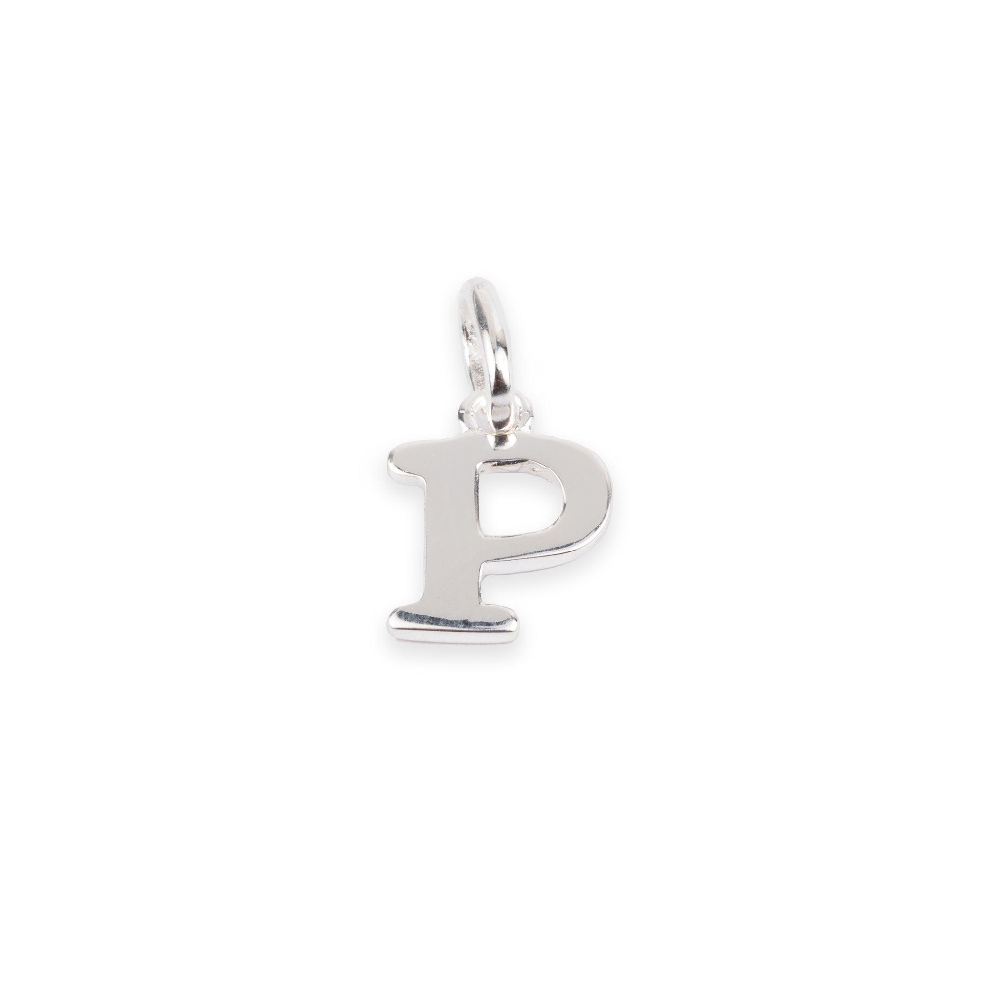 'P' Sterling Silver Initial Pendant SP825B