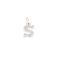 'S' Sterling Silver Initial Pendant SP828C - Minar Jewellers