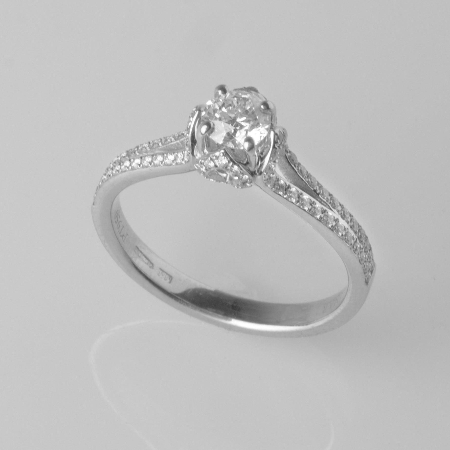 Platinum Diamond Engagement Ring VDRA2097 - Minar Jewellers