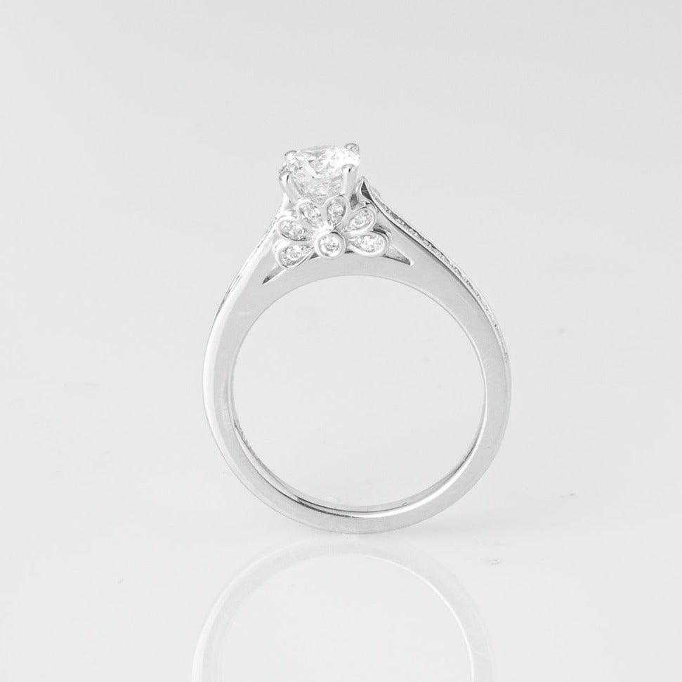 Platinum Diamond Engagement Ring VDRA209SM - Minar Jewellers