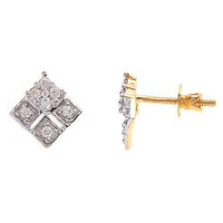 22ct Gold Cubic Zirconia Stud Earrings (2.89g) VET185 - Minar Jewellers