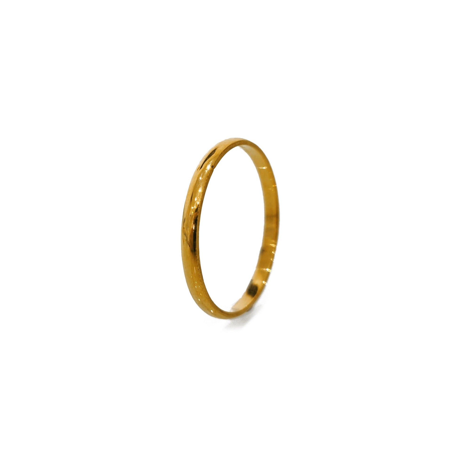 22ct Gold D-Shaped Wedding Bands 2-5mm WB-8174 - Minar Jewellers