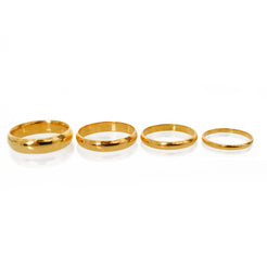22ct Gold D-Shaped Wedding Bands 2-5mm WB-8174 - Minar Jewellers