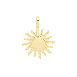 Gold Vermeil Sterling Silver Sun Pendant and Chain G61067GP G1278Y - Minar Jewellers