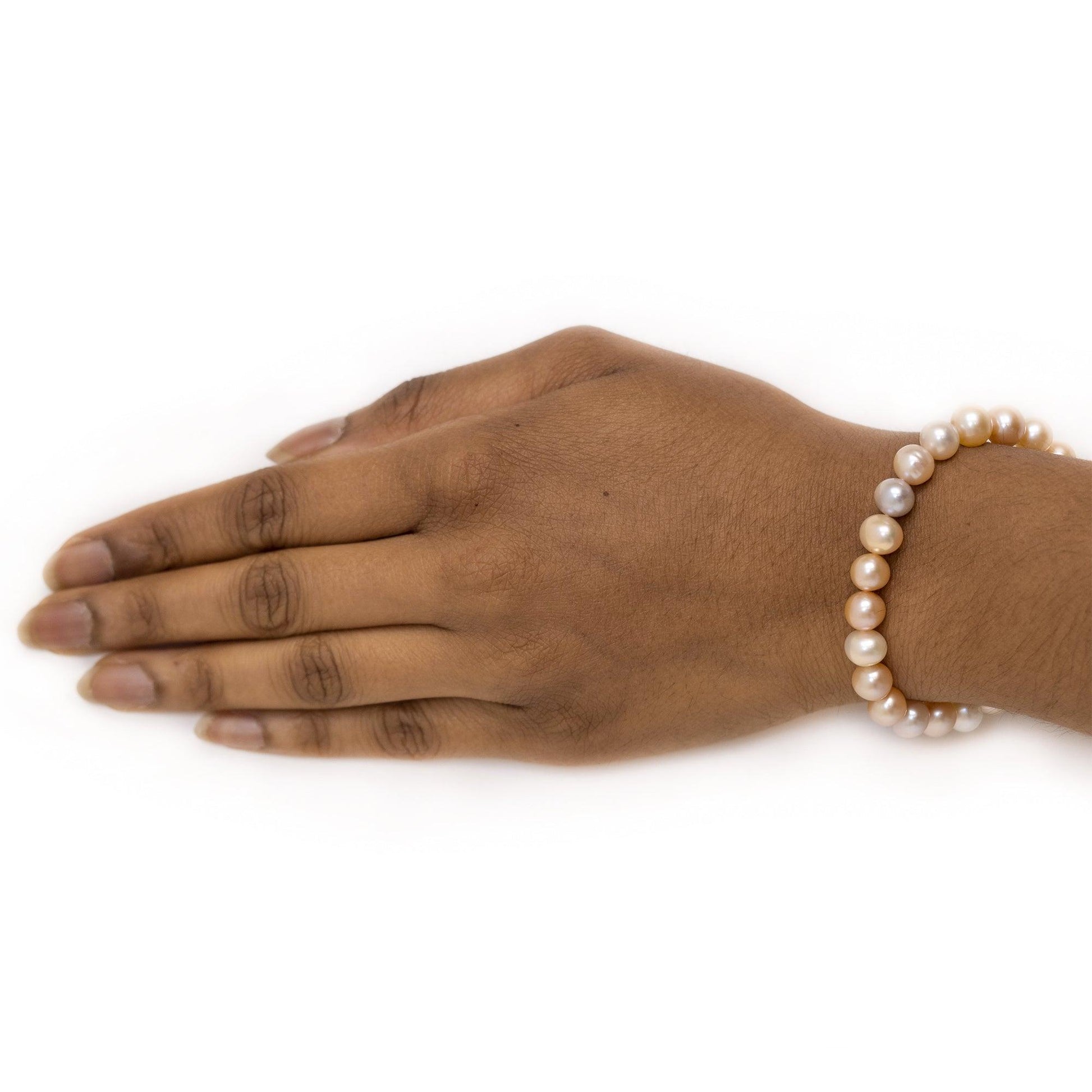 Cultured Pearl Bracelet with Sterling Silver Magnetic Clasp PRB-2059 - Minar Jewellers