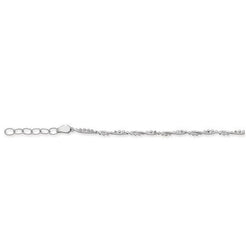 Sterling Silver Fancy Anklet SA005B - Minar Jewellers