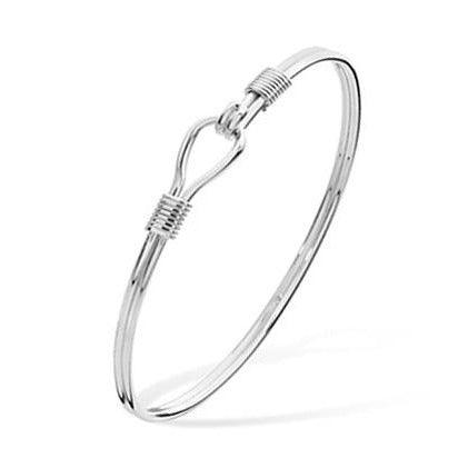 Sterling Silver Knot Link Bangle (SBA090A) - Minar Jewellers