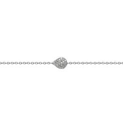 Sterling Silver Cubic Zirconia Drop Shape Bracelet SBR034A - Minar Jewellers