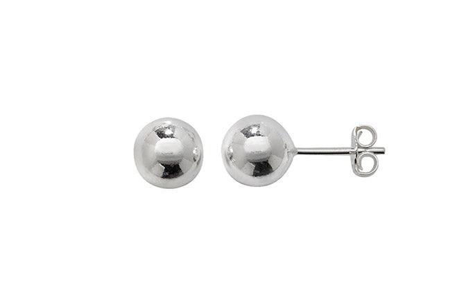 Sterling Silver Ball Ear Studs SE711A - Minar Jewellers