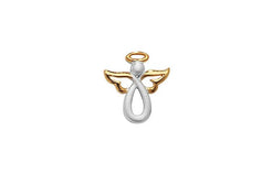 Sterling Two Tone Angel Pendant SP039A - Minar Jewellers