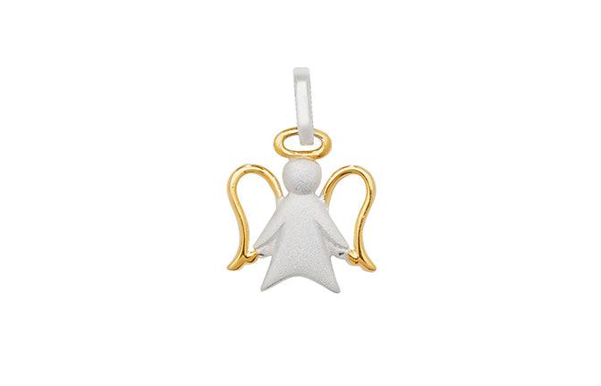 Sterling Silver Two Tone Angel Pendant SP206B - Minar Jewellers