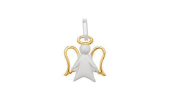 Sterling Silver Two Tone Angel Pendant SP206B - Minar Jewellers