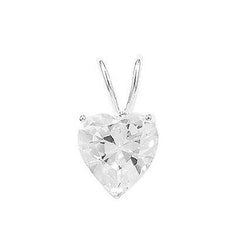 Sterling Silver Heart Cubic Zirconia Pendant SP367A - Minar Jewellers