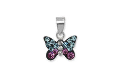 Sterling Silver Cubic Zirconia Butterfly Pendant SP546A - Minar Jewellers