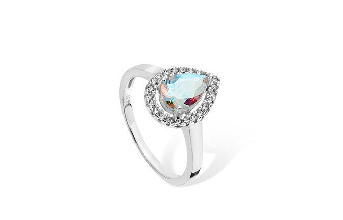 Sterling Silver White Cubic Zirconia Ring SR018A - Minar Jewellers