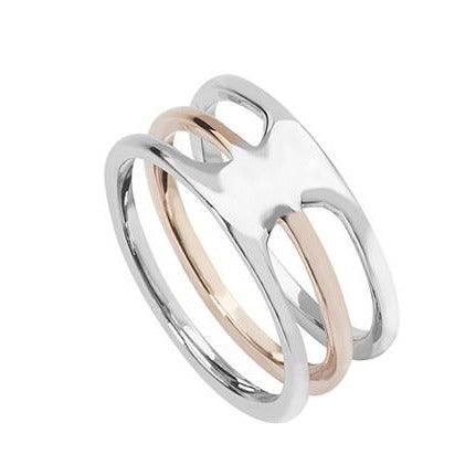 Gold Plated Sterling Silver Triple Dress Ring SR232A